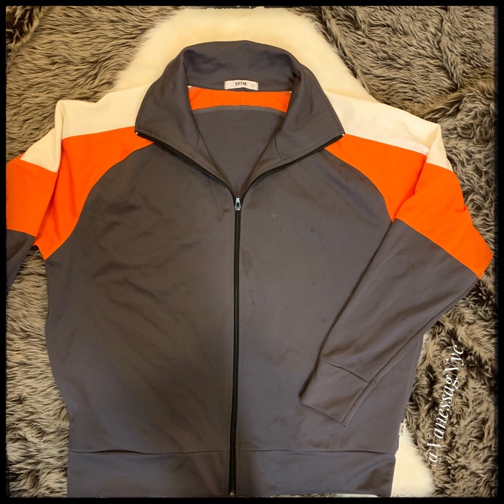 EPTM Jacket Sz XL Grey & Orange